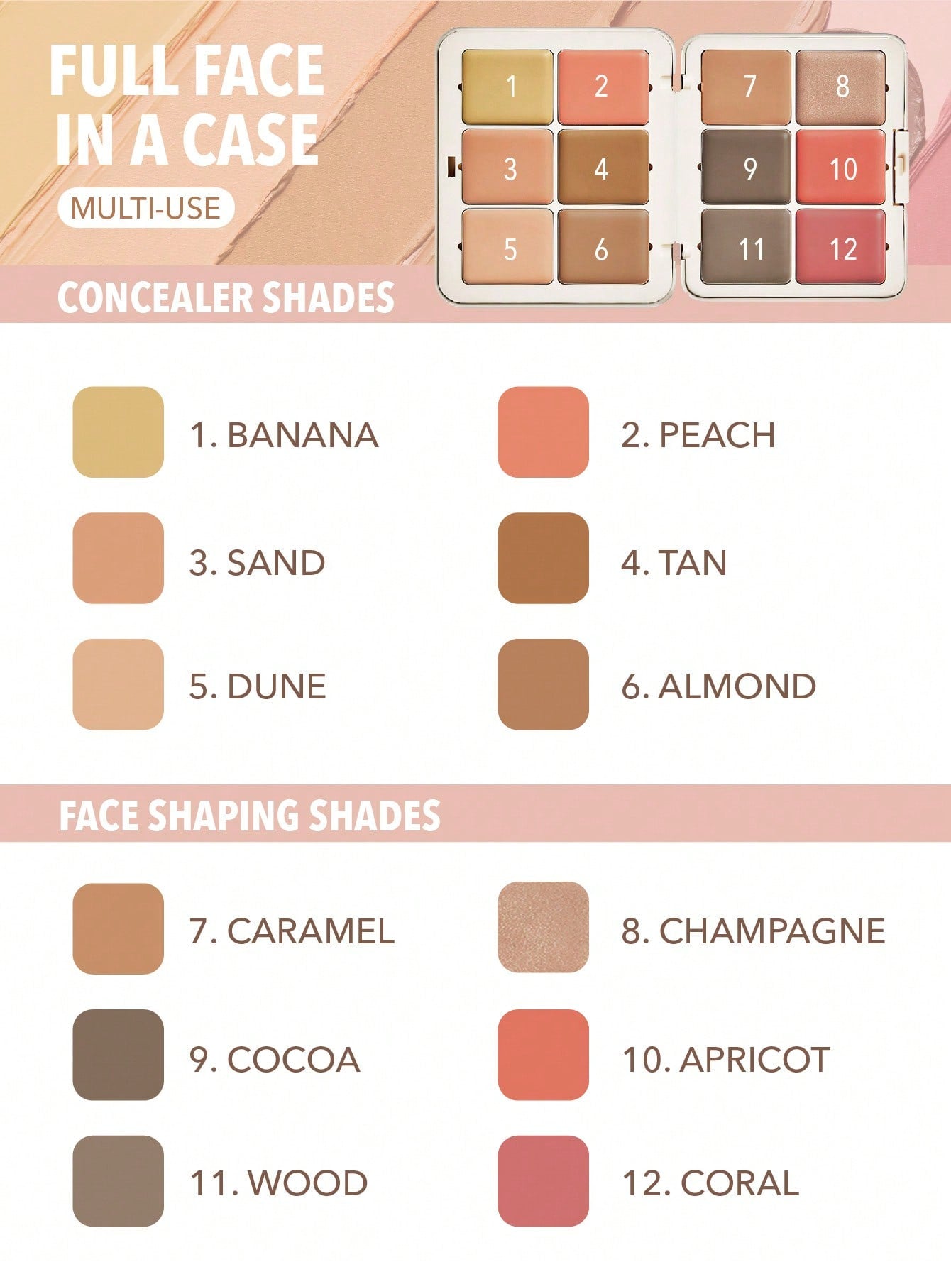 Sheglam All About That Face Multifunctional Face Palette-Vanilla Sculpt