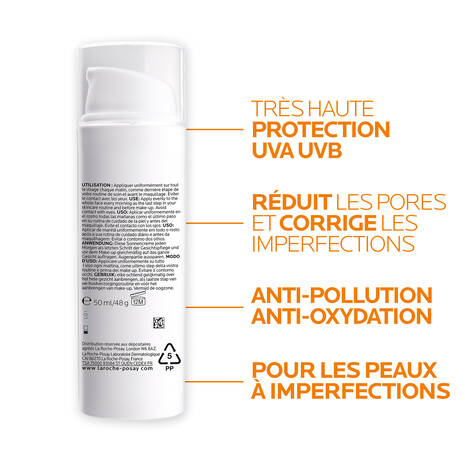 La Roche-Posay Anthelios Crème solaire Oil Correct SPF50+, 50ml