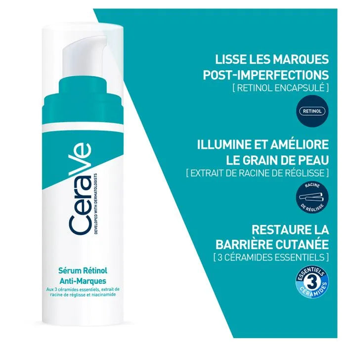 CeraVe Sérum Rétinol Anti-Marques - Peaux à Imperfections, 30ml
