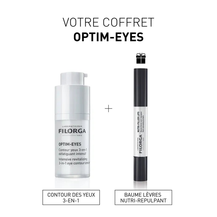 Filorga COFFRET - Optim-Eyes Contour Yeux 3-en-1 Défatiguant Intensif 15ml + Nutri-Filler Lips Baume Lèvres Nutri-Repulpant 4g Offert