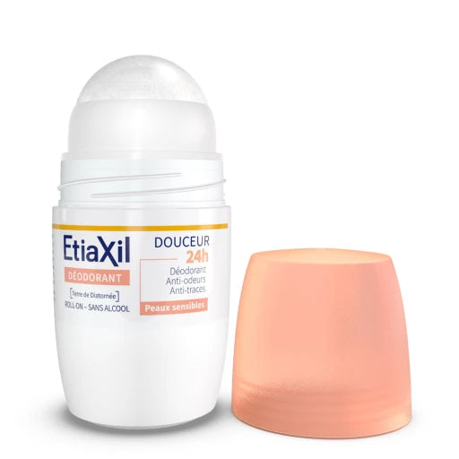 Etiaxil Déodorant Douceur 24H Anti-Odeurs et Anti-Traces - Peaux Sensibles, 50ml