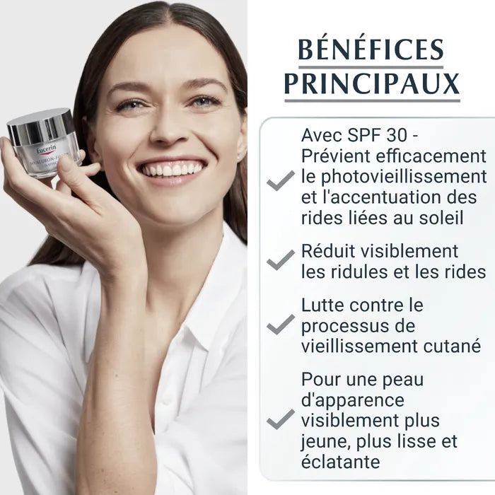 EUCERIN HYALURON-FILLER +3X EFFECT - Soin de Jour SPF30 Anti-âge - Tous Types de Peaux, 50ml