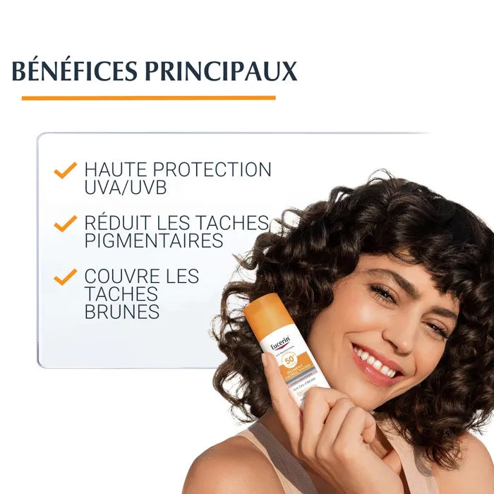 EUCERIN SUN PROTECTION - Pigment Control Gel-Crème Teinté SPF50+ Medium - Tous Types de Peaux, 50ml