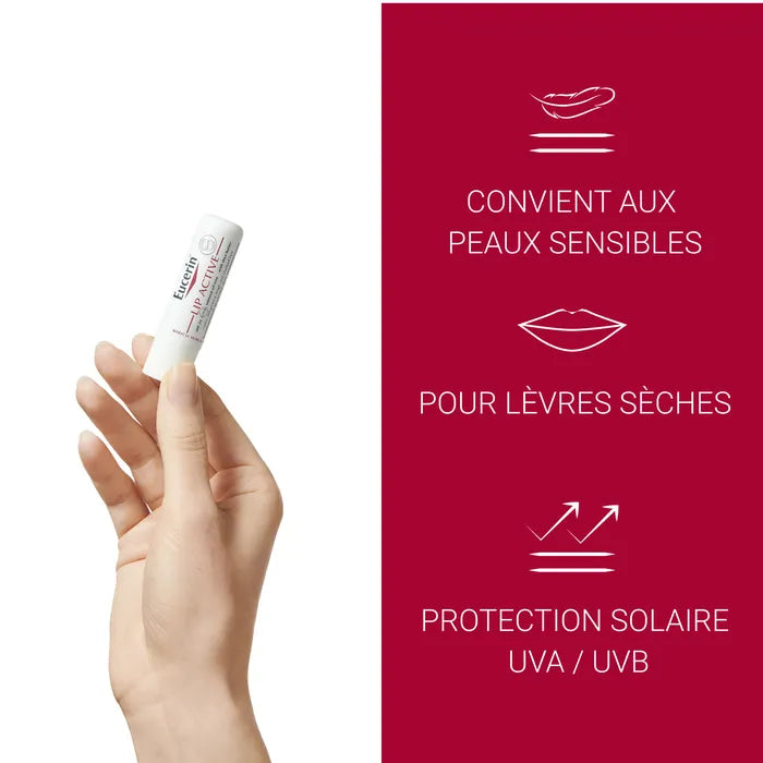 EUCERIN LIP ACTIVE - Soin Actif Lèvres SPF20 - Lèvres Sèches, 4.8g