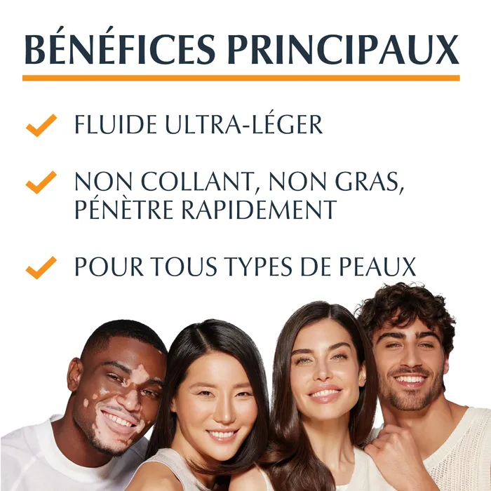 EUCERIN SUN PROTECTION - Fluide Solaire Ultra-Léger Hydro Protect SPF50+ - Visage - Tous Types de Peaux, 50ml