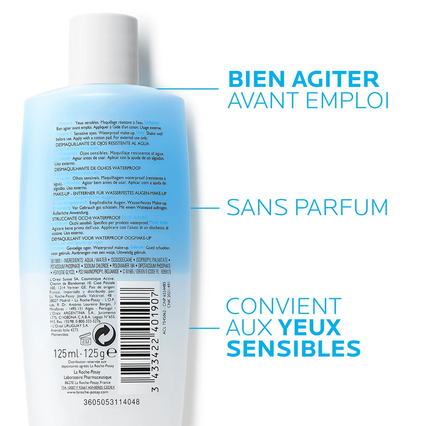 LA ROCHE-POSAY RESPECTISSIME - Démaquillant Yeux Waterproof, 125ml