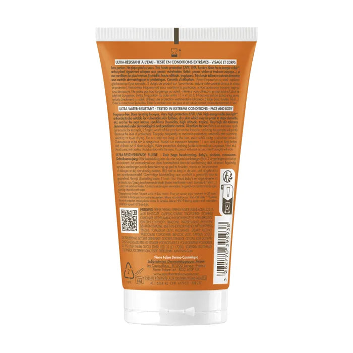 Avène INTENSE PROTECT - Fluide Solaire SPF50+ Sans Parfum - Visage et Corps - Peaux Sensibles, 150ml