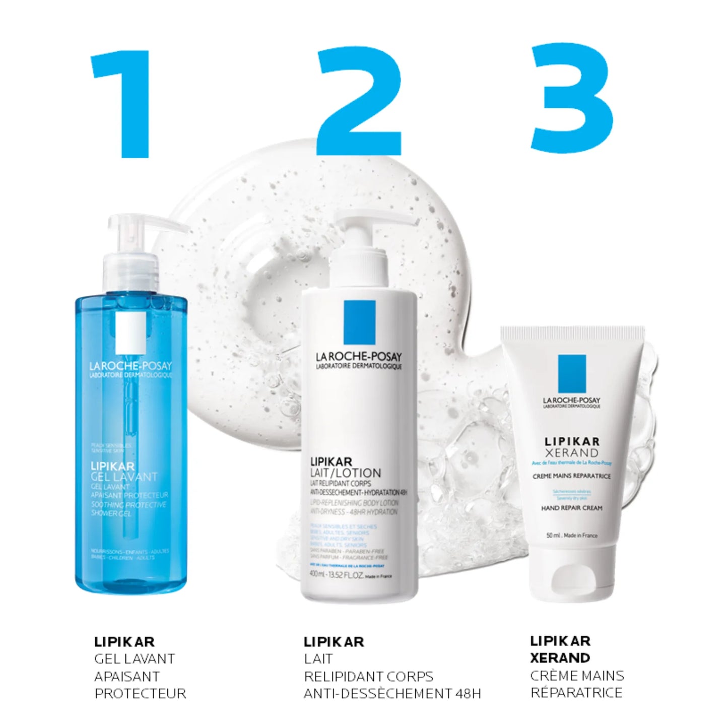 LA ROCHE POSAY LIPIKAR – Gel Douche Lavant Apaisant Protecteur Peaux Sensibles, 400ml