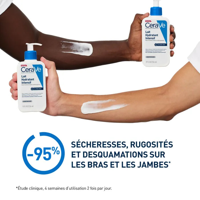 CeraVe Lait Hydratant Intensif Visage et Corps Pour les Peaux Très Sèches à Démangeaisons, 236ml