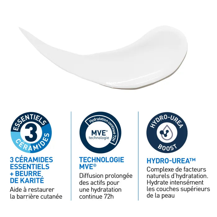 CeraVe Lait Hydratant Intensif Visage et Corps Pour les Peaux Très Sèches à Démangeaisons, 236ml
