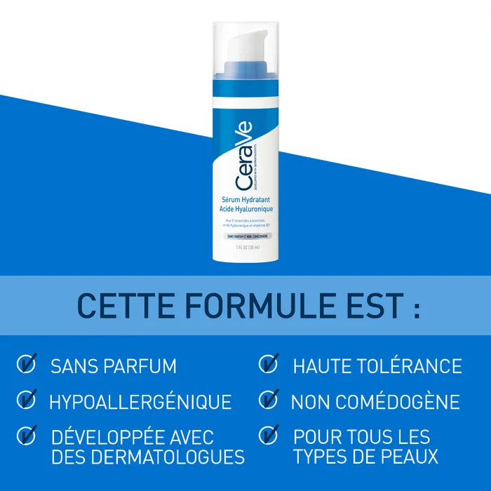 CeraVe Sérum Hydratant Acide Hyaluronique - Tous types de peau, 30ml