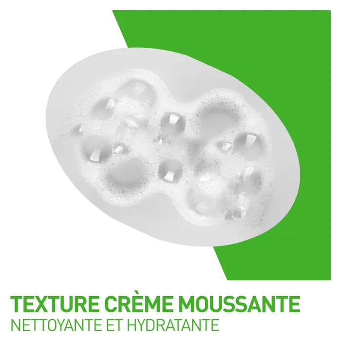 CeraVe Crème Moussante Nettoyante Hydratante Visage pour les Peaux Normales à Sèches, 236ml