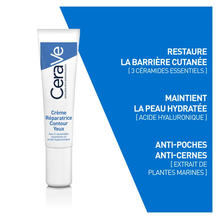 CeraVe Crème Réparatrice Contour Yeux, 14ml