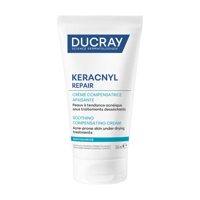 Ducray KERACLYL REPAIR - Crème Compensatrice - Visage - Peaux à Tendance Acnéique Sous Traitements Desséchants, 50ml