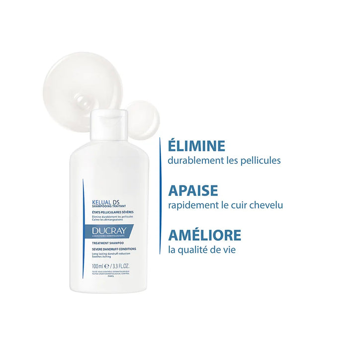 Ducray KELUAL DS - Shampooing Traitant Antipelliculaire - Démangeaisons Sévères, 100ml