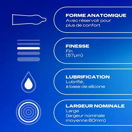 Durex NUDE - préservatifs lubrifiés XL, 101 unités