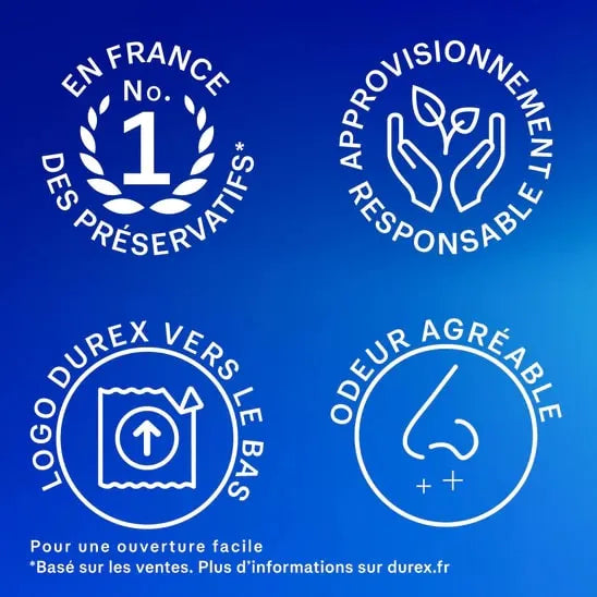 Durex NUDE - préservatifs lubrifiés XL, 101 unités