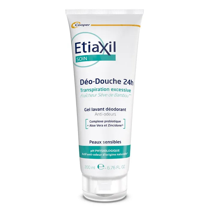 Etiaxil Déo-Douche 24h Transpiration Excessive - Parfum Sève de Bambou - Peaux Sensibles, 200ml