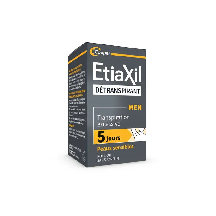 Etiaxil MEN - Détranspirant Transpiration Excessive - Peaux Sensibles, 15ml