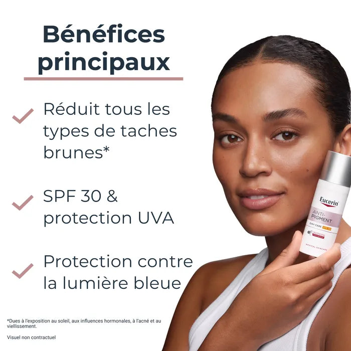 EUCERIN ANTI-PIGMENT - Soin de Jour SPF30 - Visage - Tous Types de Peaux, 50ml