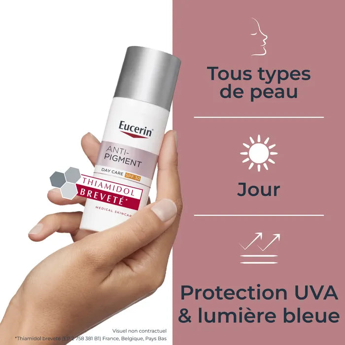EUCERIN ANTI-PIGMENT - Soin de Jour SPF30 - Visage - Tous Types de Peaux, 50ml