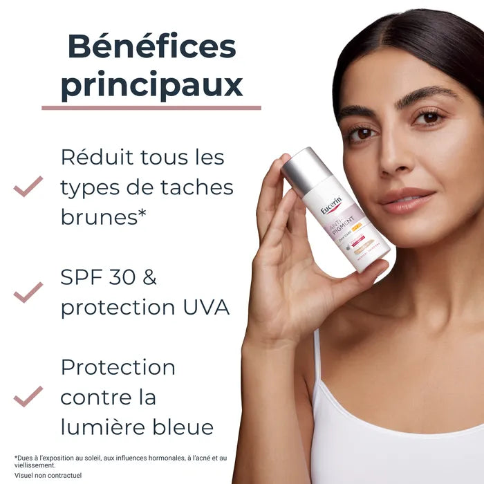 EUCERIN ANTI-PIGMENT - Soin de Jour Teinté Medium SPF30 - Visage - Tous Types de Peaux, 50ml
