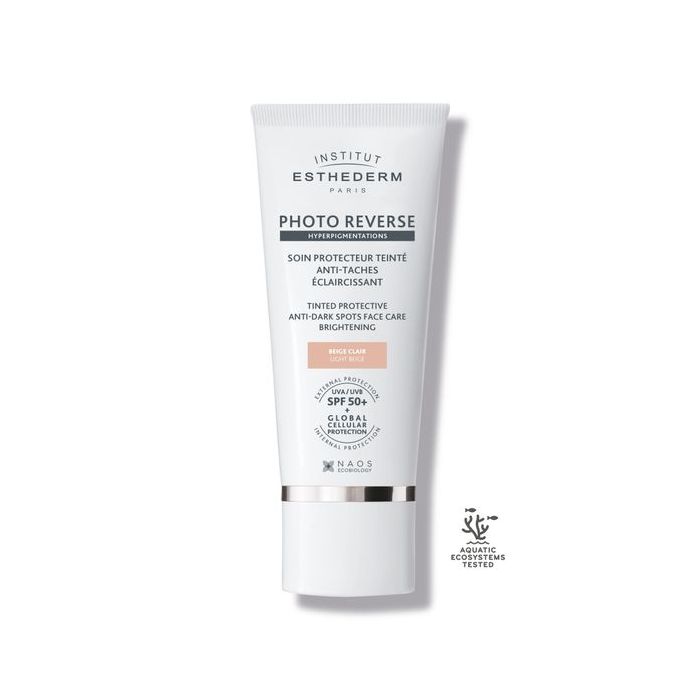 INSTITUT ESTHEDERM SOIN PROTECTEUR ECLAIRCISSANT ANTI-TACHES TEINTE BEIGE CLAIR - TRES HAUTE PROTECTION PHOTO REVERSE SOIN PROTECTEUR ECLAIRCISSANT ANTI-TACHES BEIGE CLAIR 50ml