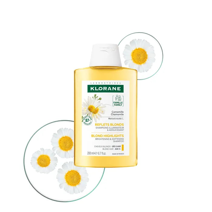 Klorane – Illumine – Cheveux Blonds Shampoing à la Camomille 200 ml
