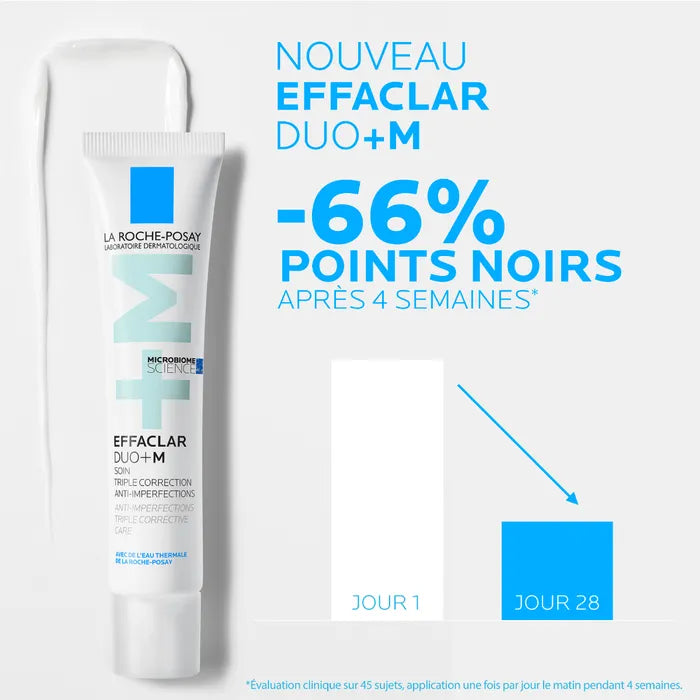 La Roche-Posay EFFACLAR DUO+M - Soin Triple Correction Anti-Imperfections, Boutons & Points noirs, 40ml