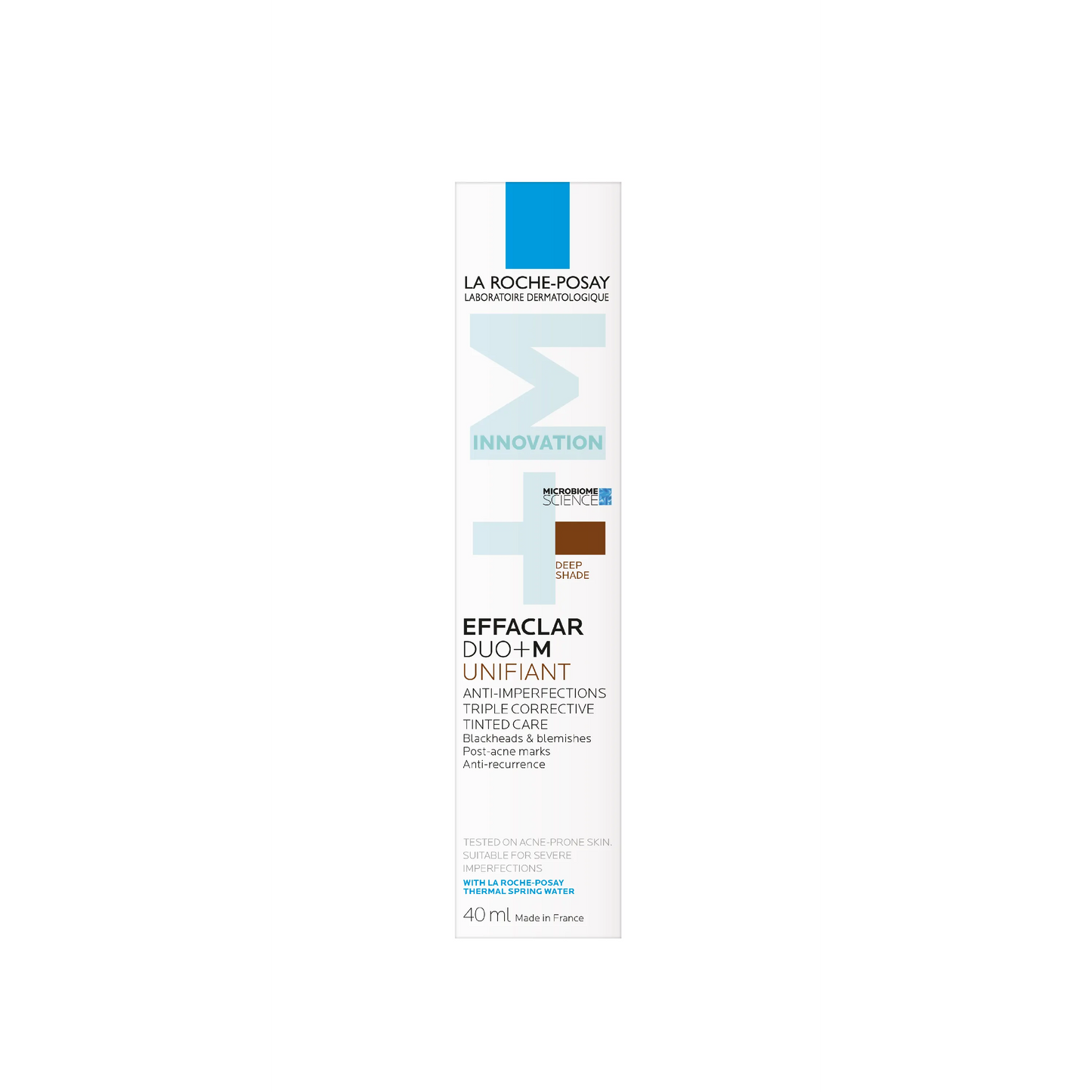 LA ROCHE POSAY EFFACLAR DUO+M - Unifiant Soin Triple Correction Anti-Imperfections - Teinte Foncé, 40ml