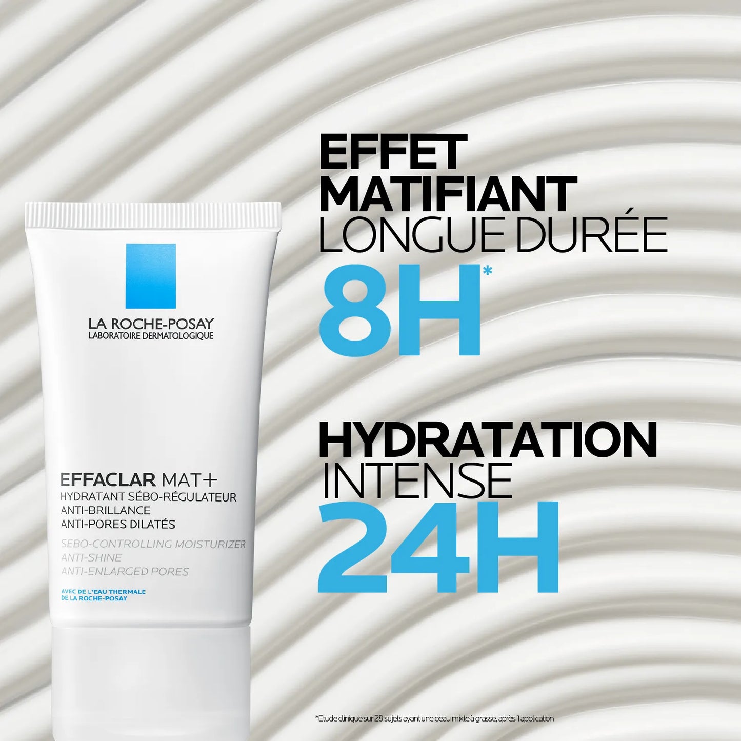LA ROCHE POSAY EFFACLAR MAT+ - Soin Matifiant Crème Hydratante Sébo-Régulatrice - Peaux Grasses, 40ml