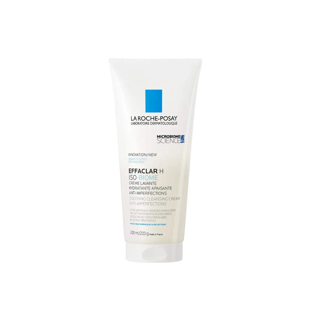 LA ROCHE POSAY EFFACLAR H ISO-BIOME - Crème Lavante Hydratante Apaisante Anti-Imperfections - Peaux Acnéiques, 200ml
