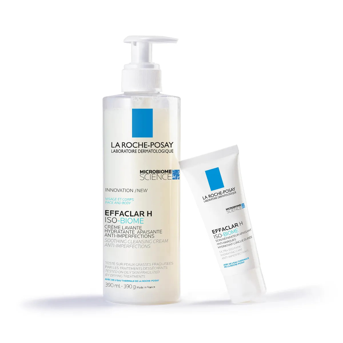 LA ROCHE POSAY EFFACLAR H ISO-BIOME - Crème Lavante Hydratante Apaisante Anti-Imperfections - Peaux Acnéiques, 390ml