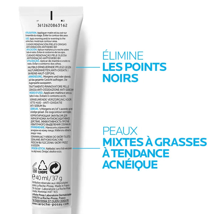 La Roche-Posay EFFACLAR K+ - Soin Visage Anti Points Noirs, 40ml
