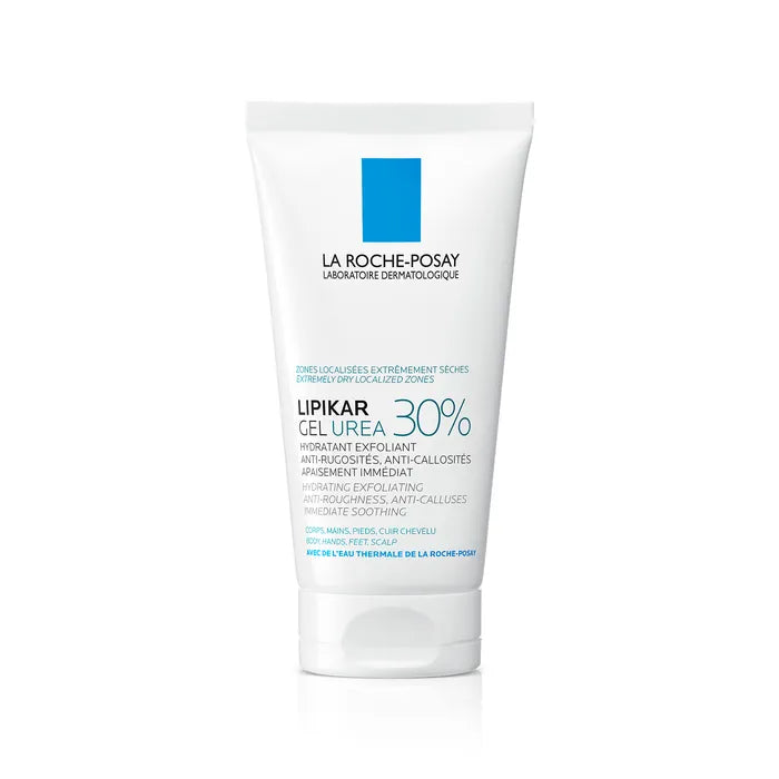 La Roche-Posay LIPIKAR GEL UREA 30% - Hydratant Exfoliant Anti-Rugosités Anti-Callosités - Corps, Mains, Pieds, Cuir chevelu, 50ml