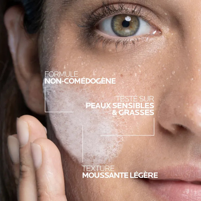 La Roche-Posay VITAMIN C - Gel Nettoyant Moussant Rénovateur Eclat - Peaux Sensibles & Grasses, 200ml