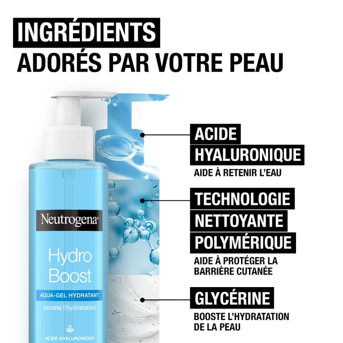 Neutrogena HYDRO-BOOST - Gel Nettoyant Aqua-Gel Hydratant - Tous Types de Peaux, 200ml