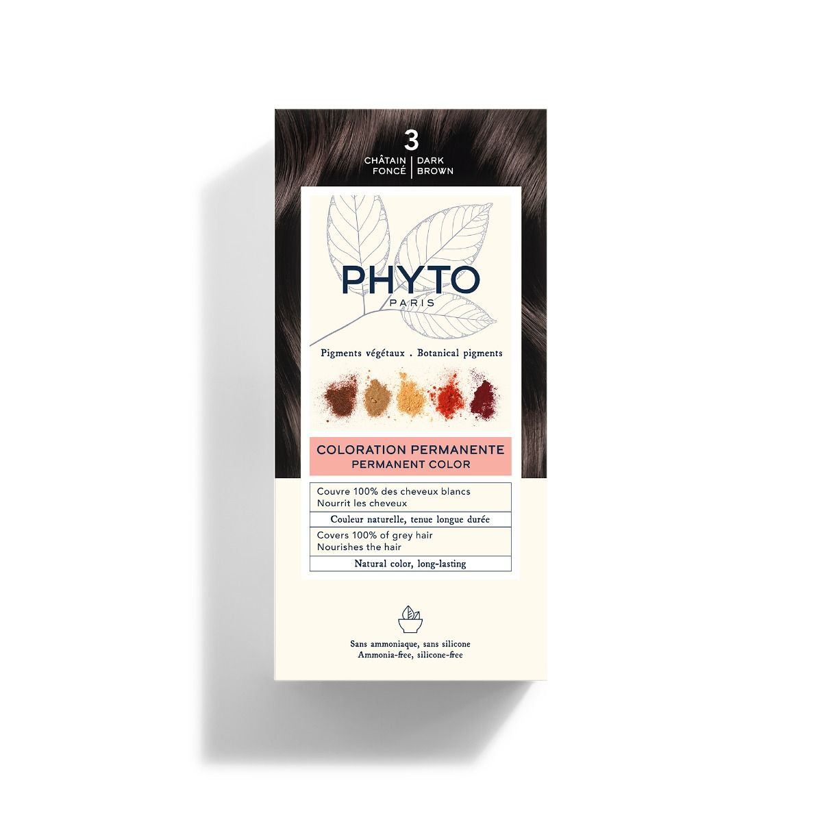 PHYTO COLORATION Longue durée 3 Brun foncé