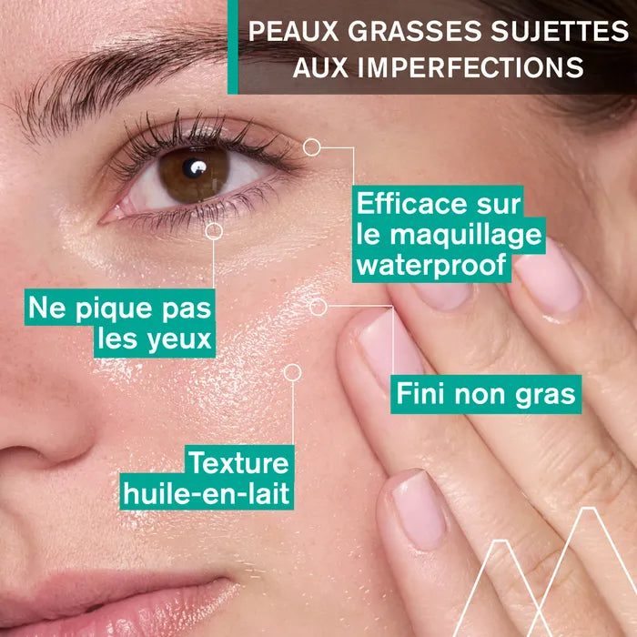 Uriage HYSEAC - Huile Démaquillante Purifiante - Visage et Yeux - Peaux Grasses à Tendance Acnéique, 100ml
