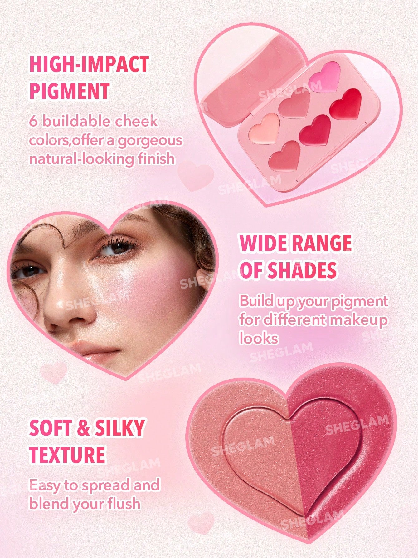 Sheglam Flush Crush Cream Blush Palette-Blushing Bouquet