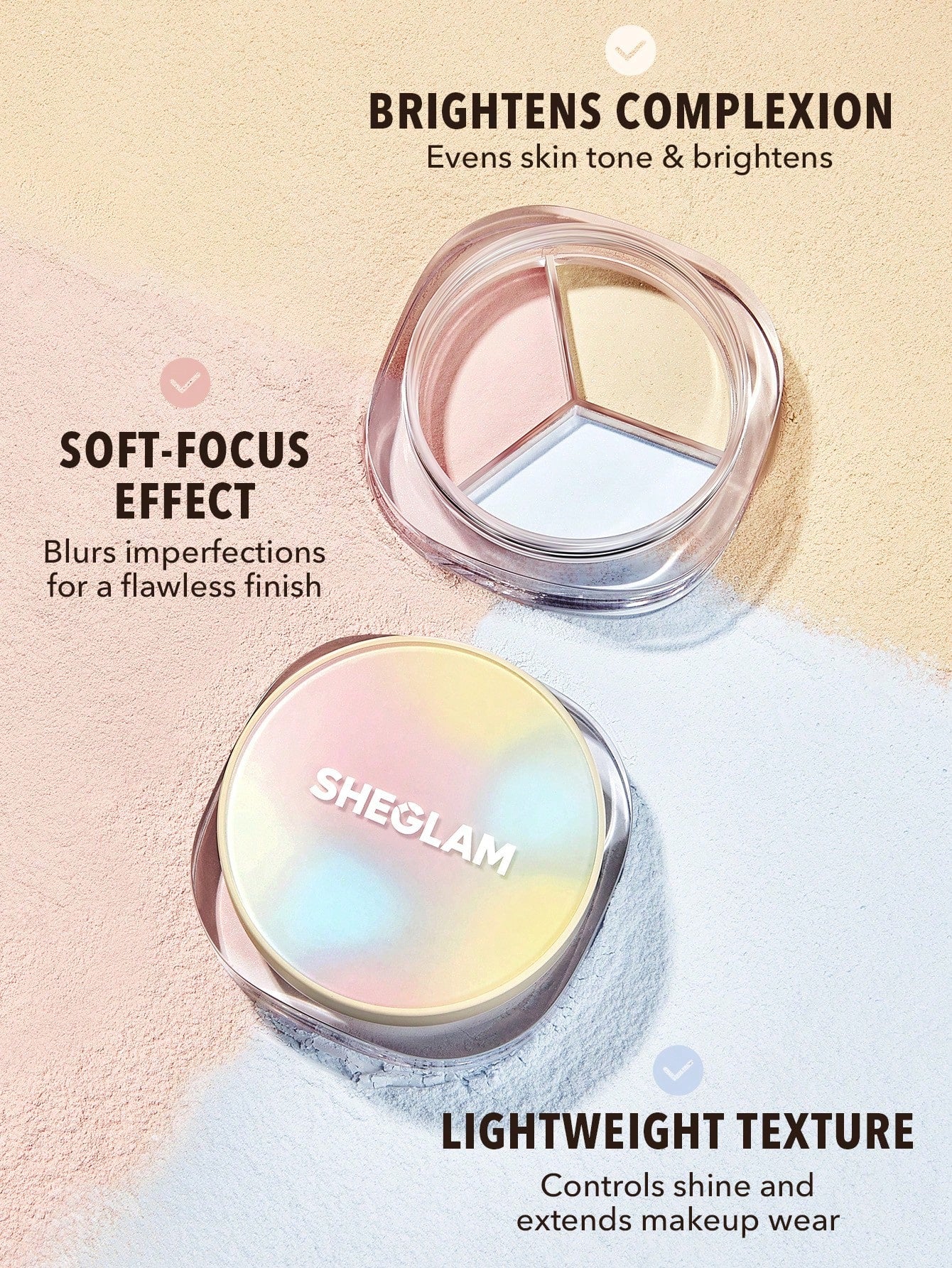 Sheglam Radiance Ring 3-In-1 Correcting Setting Powder