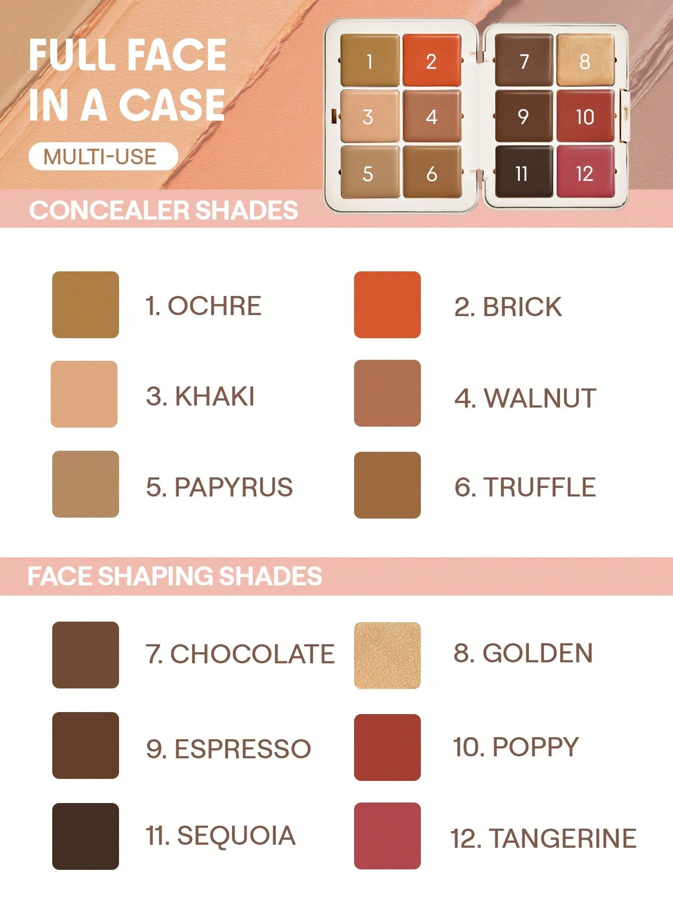 Sheglam All About That Face Multifunctional Face Palette-Mocha Sculpt