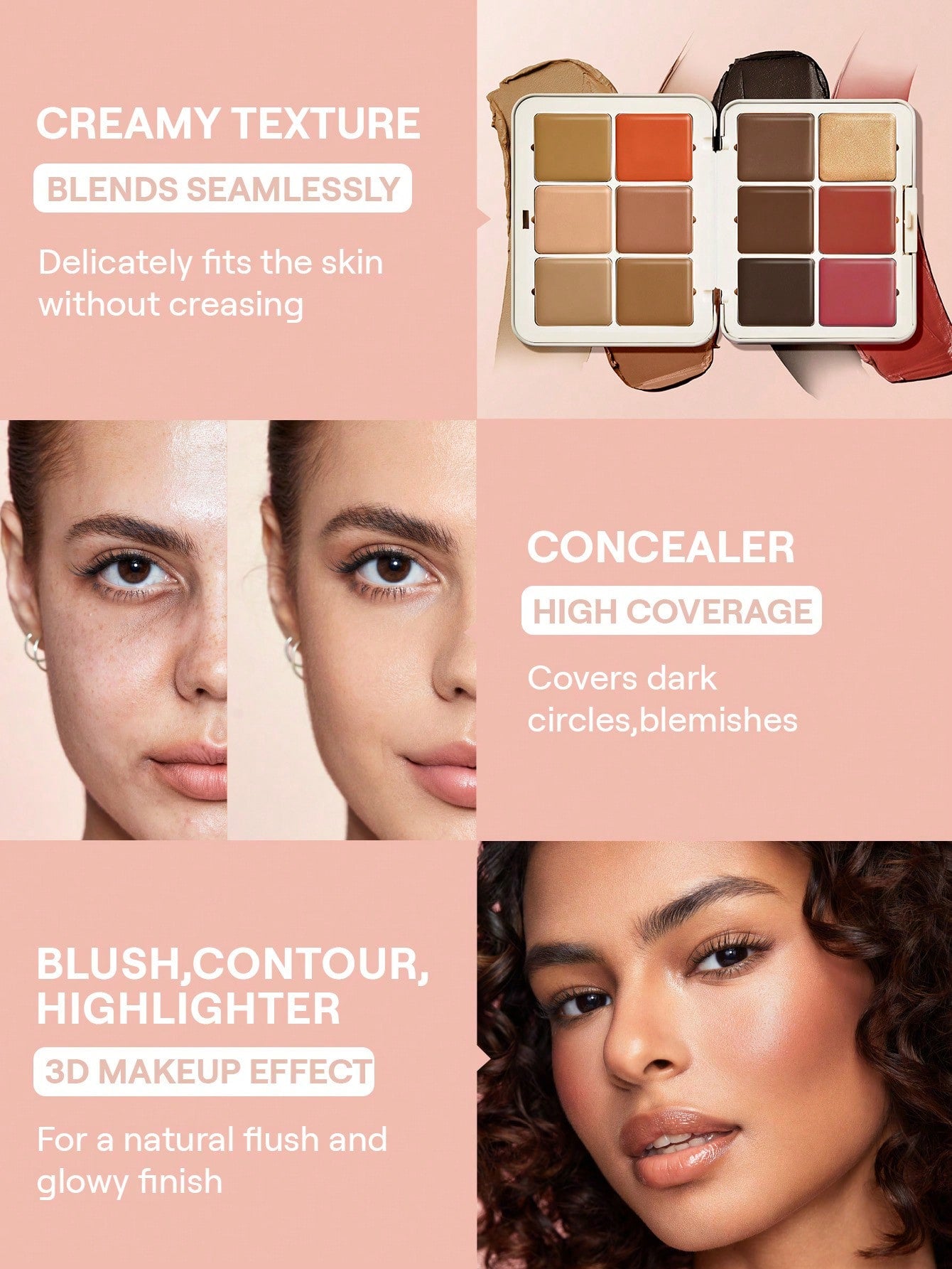 Sheglam All About That Face Multifunctional Face Palette-Mocha Sculpt