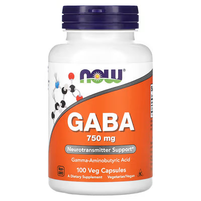 NOW Foods, GABA, 750 mg, 100 capsules végétariennes