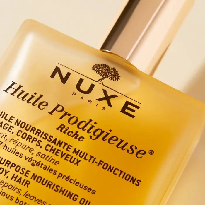 Nuxe HUILE PRODIGIEUSE RICHE - Huile Sèche Multi-Fonctions - Peaux Très Sèches, 100ml