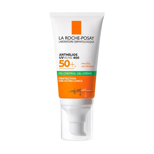 La Roche-Posay ANTHELIOS UVMUNE400 - SPF50+ Crème Solaire Visage en Gel-Crème Anti-Brillance Avec Parfum, 50ml