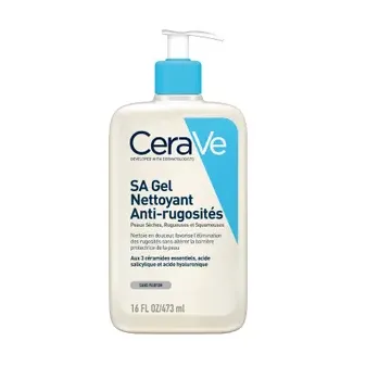 CeraVe Gel Nettoyant Sa Anti-rugosités Pour les Peaux Sèches et Rugueuses, 473ml