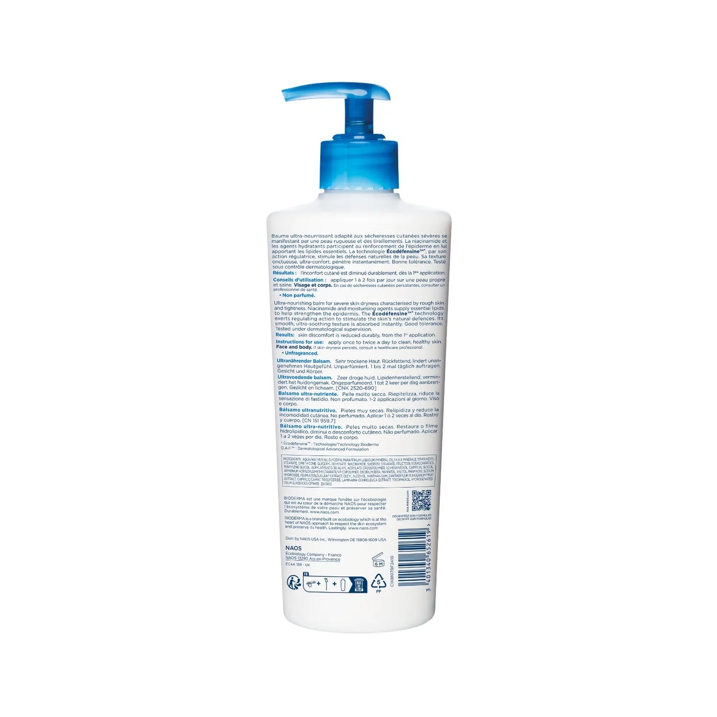 BIODERMA ATODERM PP - Baume Ultra-Nourrissant Apaisant - Visage et Corps - Peaux Sèches et Sensibles, 500ml