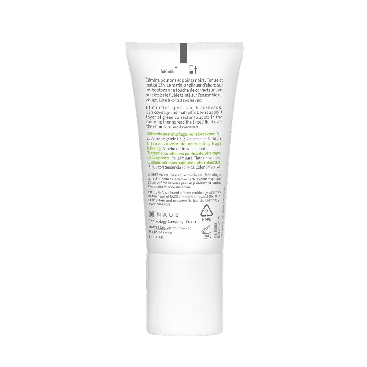 Bioderma SEBIUM GLOBAL COVER - Soin Intense Purifiant Haute Couvrance - Visage - Peaux à Tendance Acnéique, 30ml
