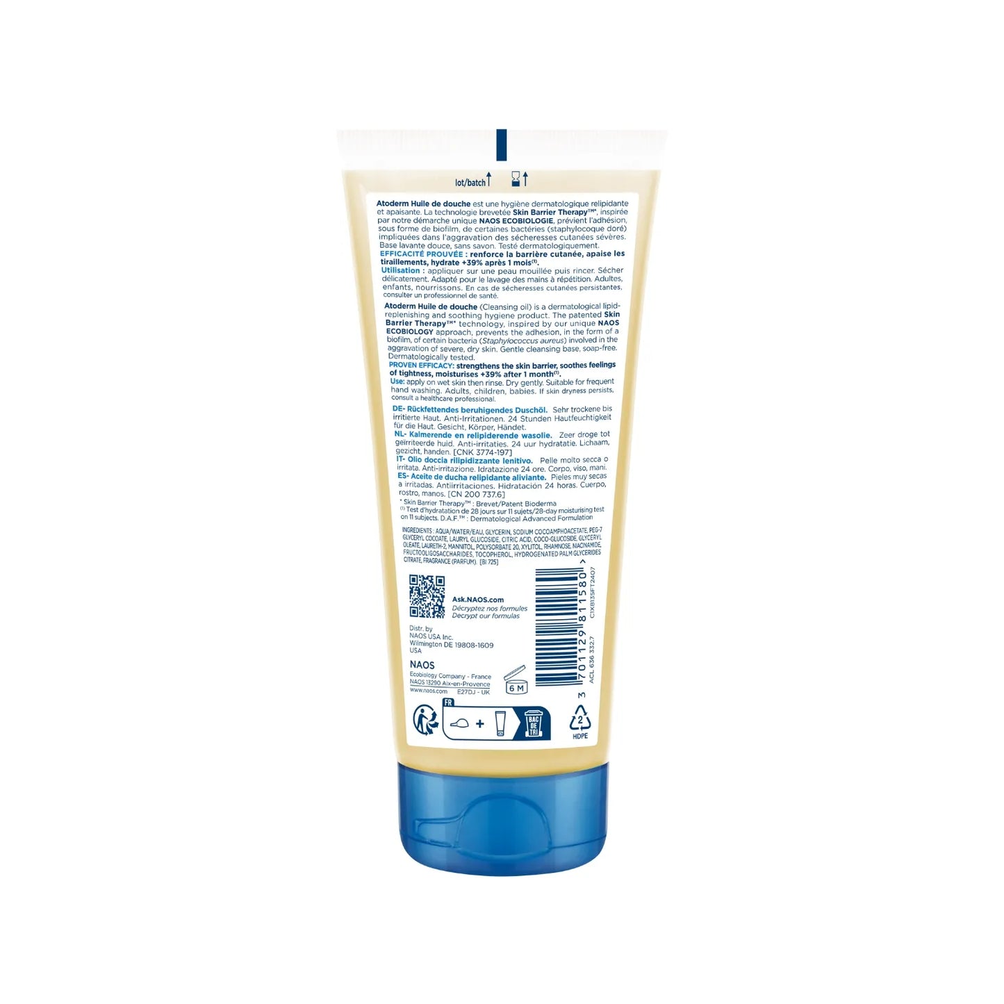 Bioderma ATODERM - Huile de Douche Ultra-Nourrissante Anti-Irritations - Visage et Corps - Peaux Sensibles Sèches, 100ml
